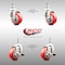 Service Caster 3 Inch 316SS Red Polyurethane Swivel 1/2 Inch Threaded Stem Caster Brakes, 2PK SS316TS20S314-PPUBRED-121315-2-TLB-2 - alternate 3